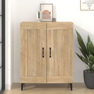 vidaXL Aparador De Madera Contrachapada Color Roble 69,5x34x90 Cm Vidaxl