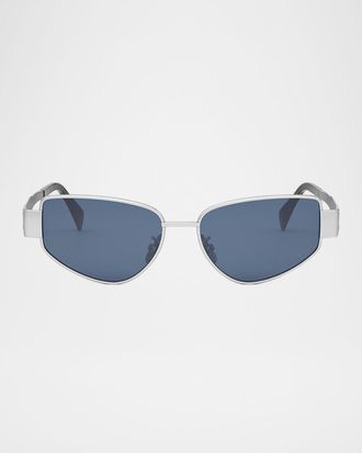 Celine Men & apos;s Triomphe Metal Cat-Eye Sunglasses