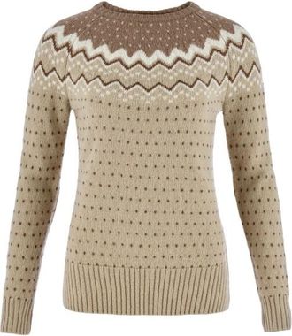 Fj&auml;llr&auml;ven &Ouml;vik Knit Sweater Wollpullover f&uuml;r Damen | beige