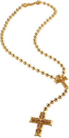 Emanuele Bicocchi large Notre-Dame Rosary necklace - unisex - Gold Plated Sterling Silver - One Size