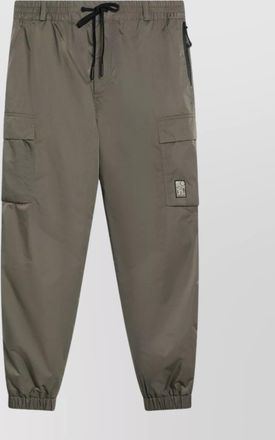 Moncler utility cargo trousers featuring elastic cuffs and waistband