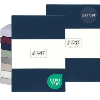 Sch&ouml;ner Wohnen Kollektion Sch&ouml;ner Wohnen S&aacute;bana Ajustable Basic - Set De 2 200x200 Cm, Azul