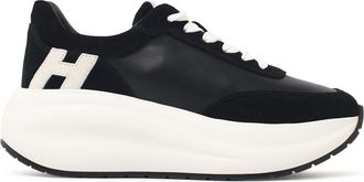 Hogan Maxi I Active Black Leather Sneakers