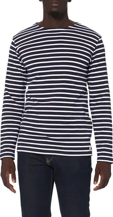 Armor Lux Armor Lux Mens Shirt im Marine-Stil aus Baumwolle Sweater, Navy/White, M