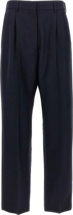Blaz&eacute; Milano Fox Pants - Dames - Straight fit broeken - Blauw - XL - Wol - Broeken