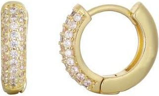 Adornia Cubic Zirconia Chubby Huggie Hoop Earrings in Gold at Nordstrom Rack