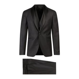 Tagliatore Heren, Pakken, Zwart, Maat: XL Zijde