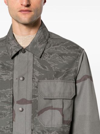 Marine Serre Camouflage Ripstop Overshirt - grey