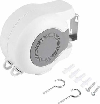 OEM Tendedero Doble, Tendedero Retr&aacute;ctil, Tendedero De Exterior De Pared Con Doble Cuerda Ajustable