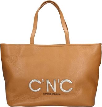 Costume National Leren Tote Bag - Dames - Shoppers - Bruin - ONE Size - Leer - Tassen