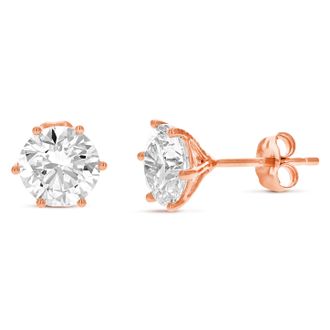 Vir Jewels 5 cttw Lab Grown Diamond Stud Earrings in 14K Gold With Push Backs For Women