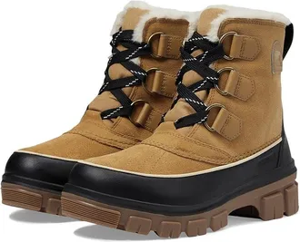 Sorel Tivolitm V Waterproof Womens Snow Shoes Curry/Black : 10.5 B - Medium, Canvas/Leather/Rubber