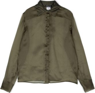 Fabiana Filippi organza shirt - women - Silk - L - Green