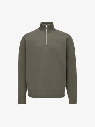 Genti Turtle Half Zip Sweater | Groen