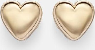Roxanne First Puffy Heart 14kt gold earrings