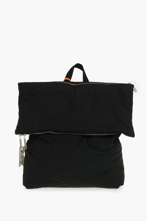 Off-white Solid-Color Nylon Backpack METEOR With Leather Trims Off-White