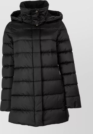 Moorer silk blend hooded quilted puffer jacket