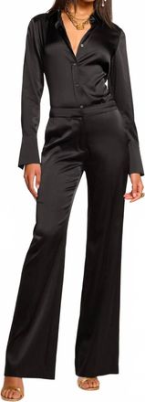 Ramy Brook Marvia Stretch Silk Pants In Black