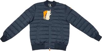 Save The Duck Mens Puffer Shirt Jacket In Navy Blue