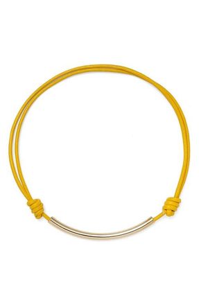 LADY GREY Leather Bond Necklace in Gold/Yellow at Nordstrom