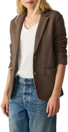 Faherty Inlet Cotton Blend Knit Blazer in Deep Brown Heather at Nordstrom Rack, Size X-Large