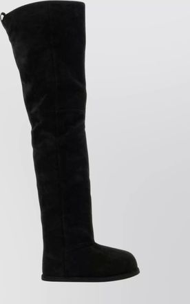 Amina Muaddi suede over-the-knee boots