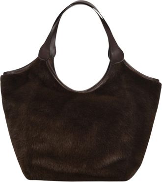 Gran Sasso Plush Faux-Fur Shopper Tote Bag