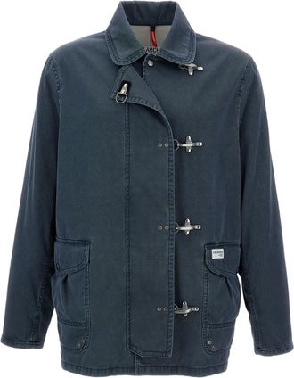 Fay Iconic 4 Ganci Resinated Cotton Twill Jacket