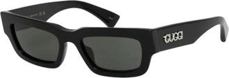 Gucci Zonnebrillen - Heren - Zonnebrillen - Zwart - 52 MM - Accessoires