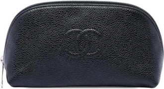 Chanel Pre-owned Leather chanel-bags - Dames - Vintage Clutch - Zwart - ONE Size - Vintage