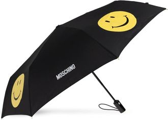 Moschino Accessoires, unisex, Zwart, ONE Size, Polyester, Smiley Paraplu