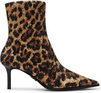 Steve Madden Womens Leopard Patterned Ankle Stiletto Heel Boots in - Brown - Size UK 3