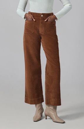 Lola Jeans Colette High Rise Wide Leg Jeans in Blazed Brown at Nordstrom, Size 24