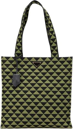Prada Pre-owned Geometric Pattern Tote Bag - Dames - Vintage Shopper - Groen - ONE Size - Vintage