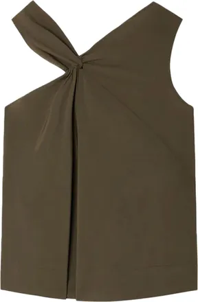 SOEUR Asymmetrical Sleeveless Top with Twisted Knot Detail
