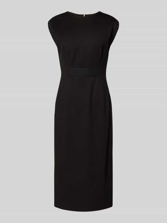 HUGO BOSS Knielanges Etuikleid aus Viskose-Mix Modell DETIRA in Black, Gr&ouml;&szlig;e 32