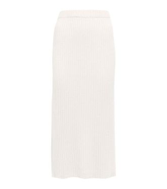 Jardin Des Orangers Ribbed-knit cashmere skirt