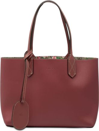 Gucci Pre-owned Gucci Small GG Supreme Blooms Reversible Tote Ladies 372613 502752