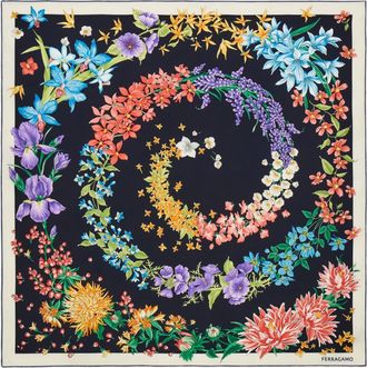 Ferragamo Women Spring print silk scarf Multicolor