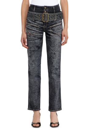 Diesel Slim Jeans High Waist D-Gorina - Jeans - Woman - Black