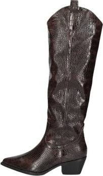 Notre-V Schoenen, Dames, Bruin, 42 EU, Wol, Bruine Cowboy Laarzen voor Stijlvolle Herfst/Winter