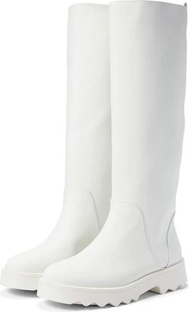 Aerosoles Womens Aerosoles Slalom Boots White Leather Knee-High Pull-On ZAP1084