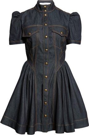Zimmermann Denim Corset Minidress in Onyx Blue at Nordstrom, Size 2