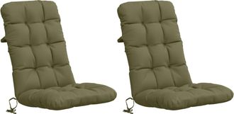 vidaXL Cojines Para Sillas De Respaldo Alto En 2 Piezas Vianen 2 Pcs Vidaxl