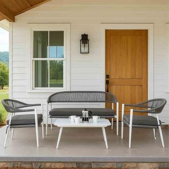 Wanderlust Deco Conjunto de mesa, sof&aacute; y 2 sillones
