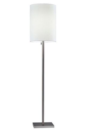 Adesso Liam Floor Lamp in Brushed Steel at Nordstrom