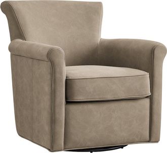 Comfort Pointe Winton Faux Leather Swivel Accent Chair - Willow
