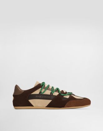 Dolce & Gabbana Ginnica Soft Sneaker In Split - Man Sneakers Beige 41.5