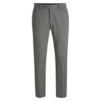 HUGO BOSS Heren, Broeken, Grijs, Maat: 3XL Leer