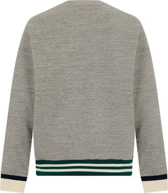 Prada Mens Crew Neck Cotton Sweatshirt Heather Grey Sweatshirts Sweater